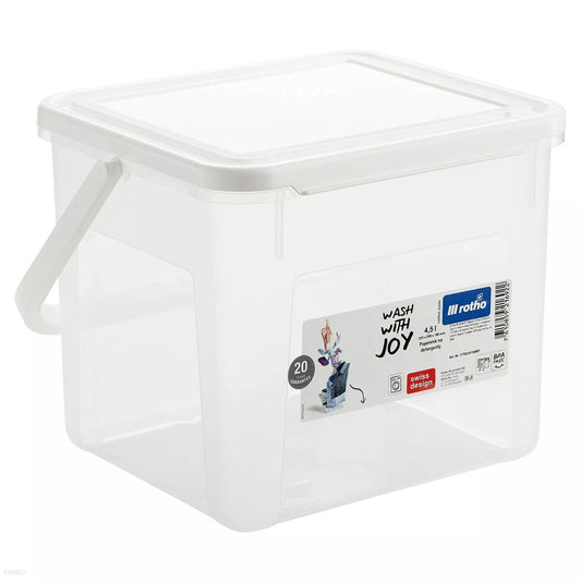 Container Rotho Basic White Transparent 4,5 L