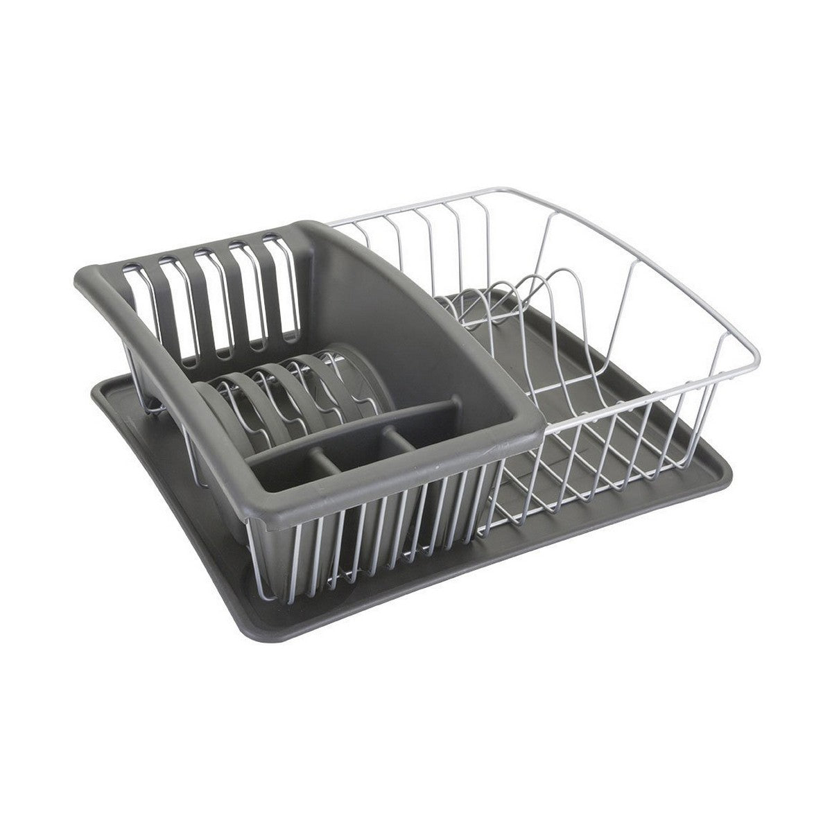 Draining Rack for Kitchen Sink Metaltex Grey (35 x 30 x 11 cm)