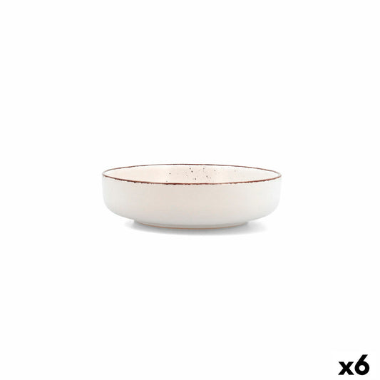 Deep Plate Quid Duna Beige Ceramic 18,5 x 5,3 cm (6 Units)