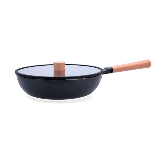 Pan Quid Naturalia Black Metal 28 cm With lid Stews