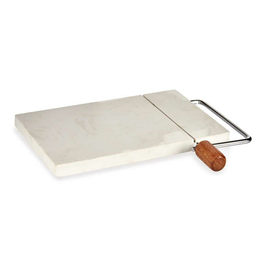 Cutting board Metal Acacia White Marble