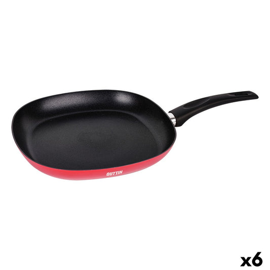 Grill pan Quttin Infinity Red 28,5 x 47 x 6 cm (6 Units)