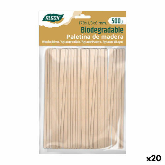 Kit of coffee stirrers Algon Wood 20 Units