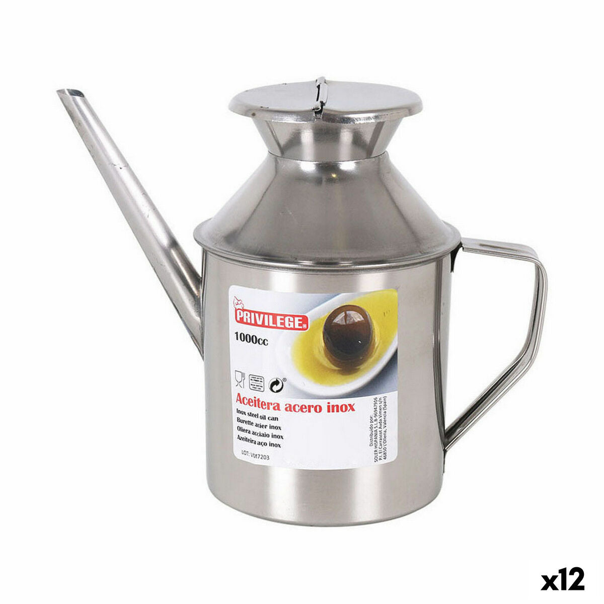 Cruet Privilege Qutin Stainless steel 1 L (12 Units)