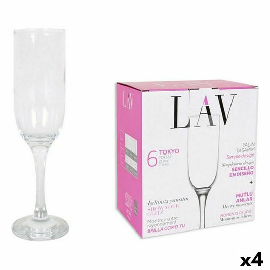 Set of cups LAV Tokyo (4 Units) (210 ml)