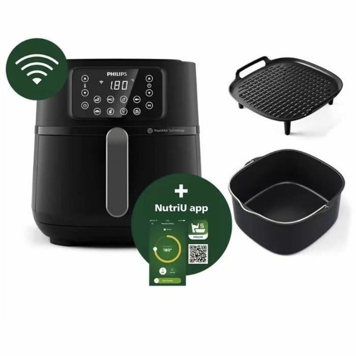 Air Fryer Philips HD9285/96 XXL Black/Silver 2000 W 7,2 L