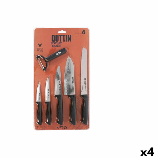 Kitchen Set Quttin Nero Black 6 Pieces (4 Units)