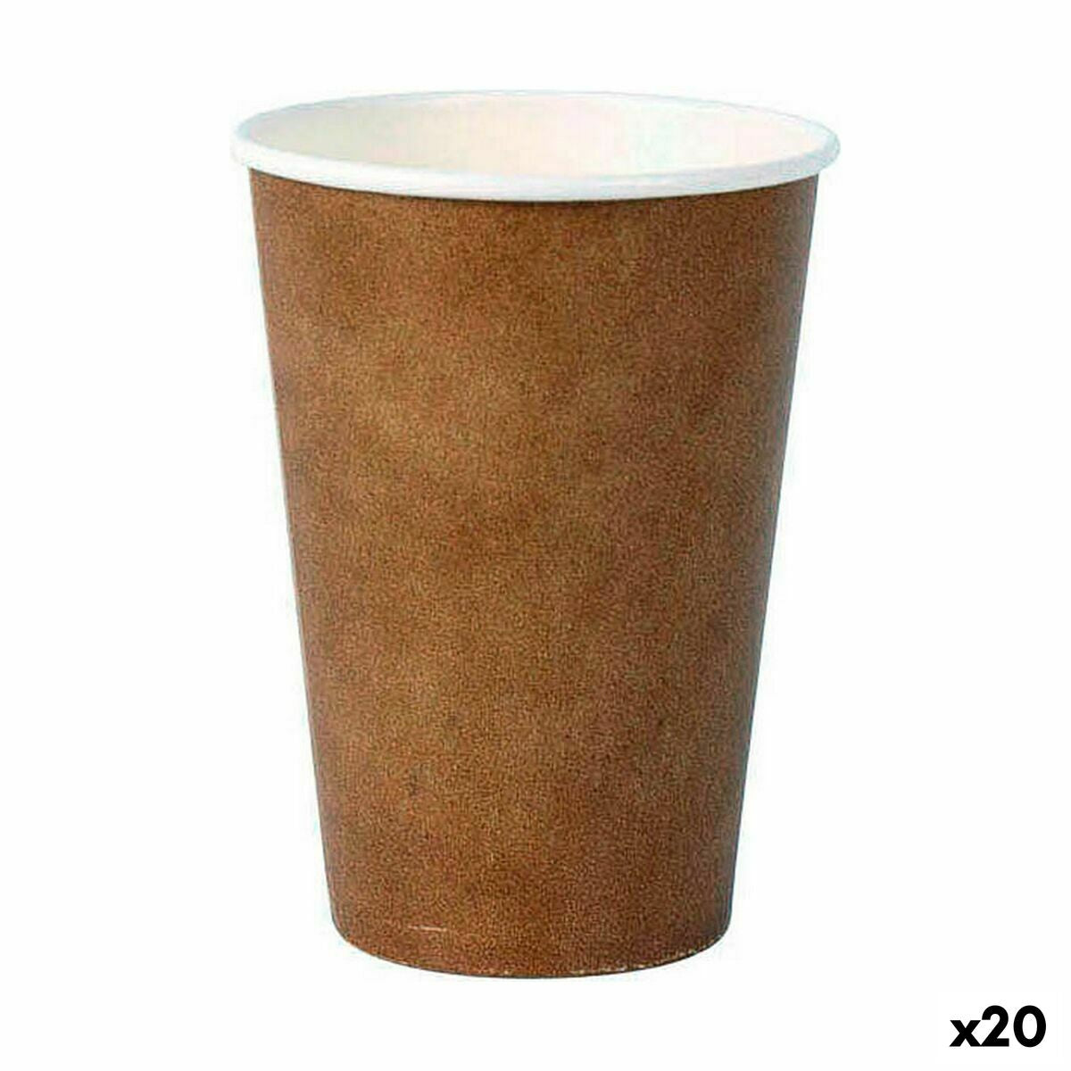 Set of glasses Algon Disposable Cardboard kraft paper 45 Pieces 220 ml (20 Units)