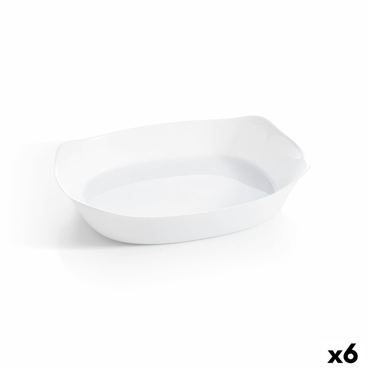 Serving Platter Luminarc Smart Cuisine Rectangular White Glass 38 x 27 cm (6 Units)