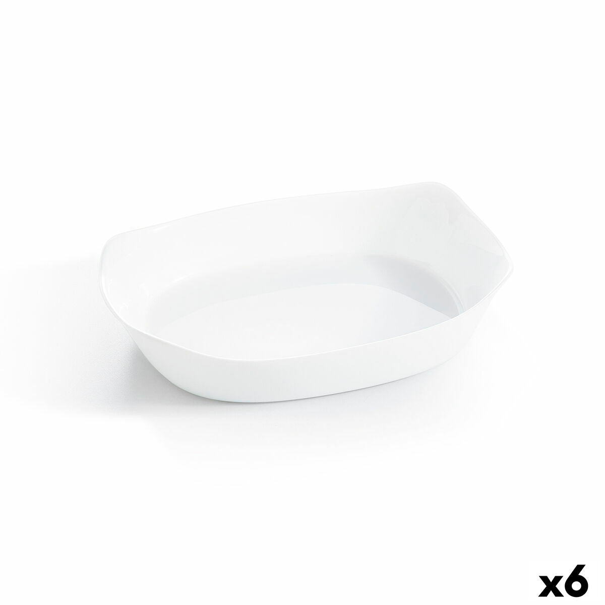 Serving Platter Luminarc Smart Cuisine Rectangular White Glass 30 x 22 cm (6 Units)