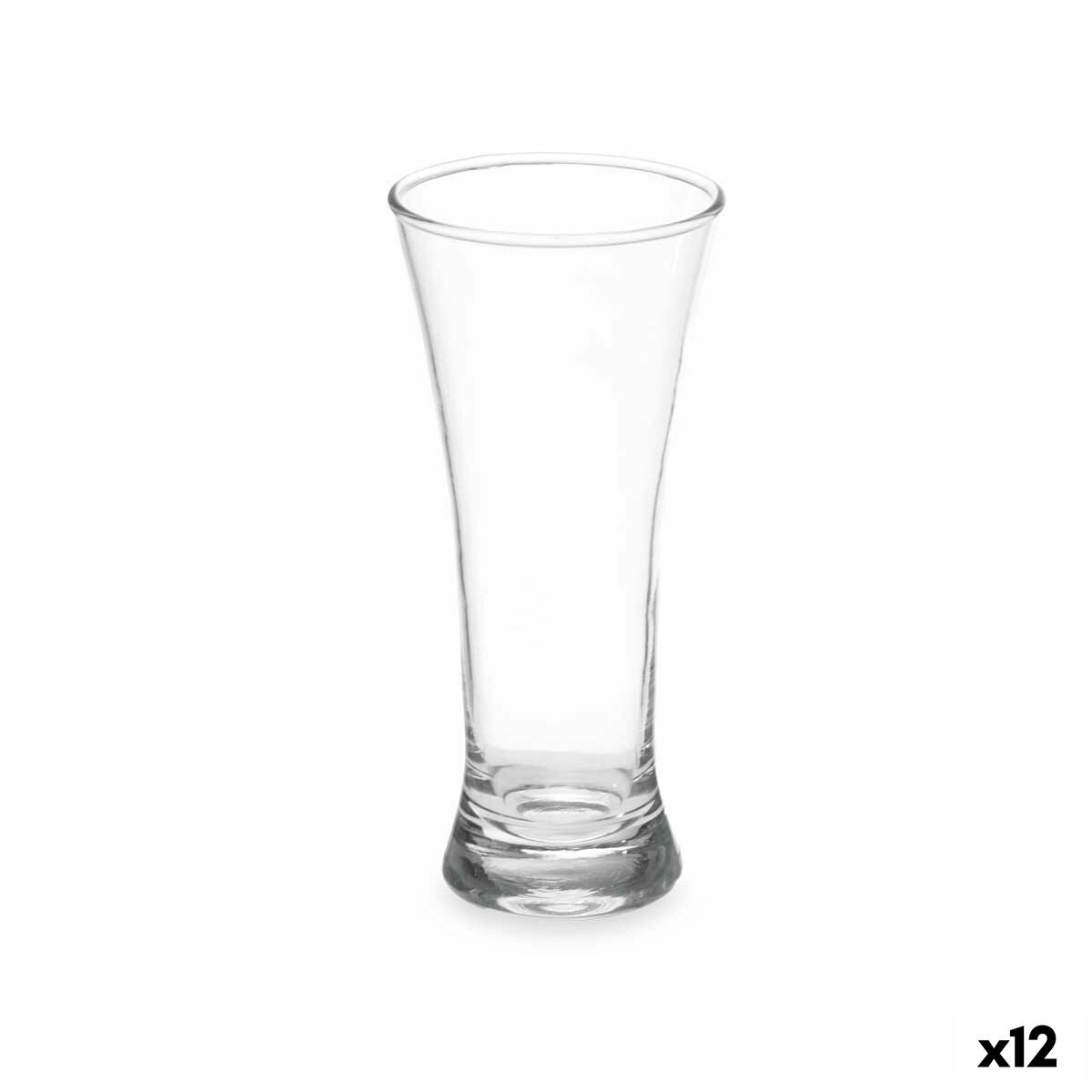 Glass Conical Transparent Glass 320 ml (12 Units)